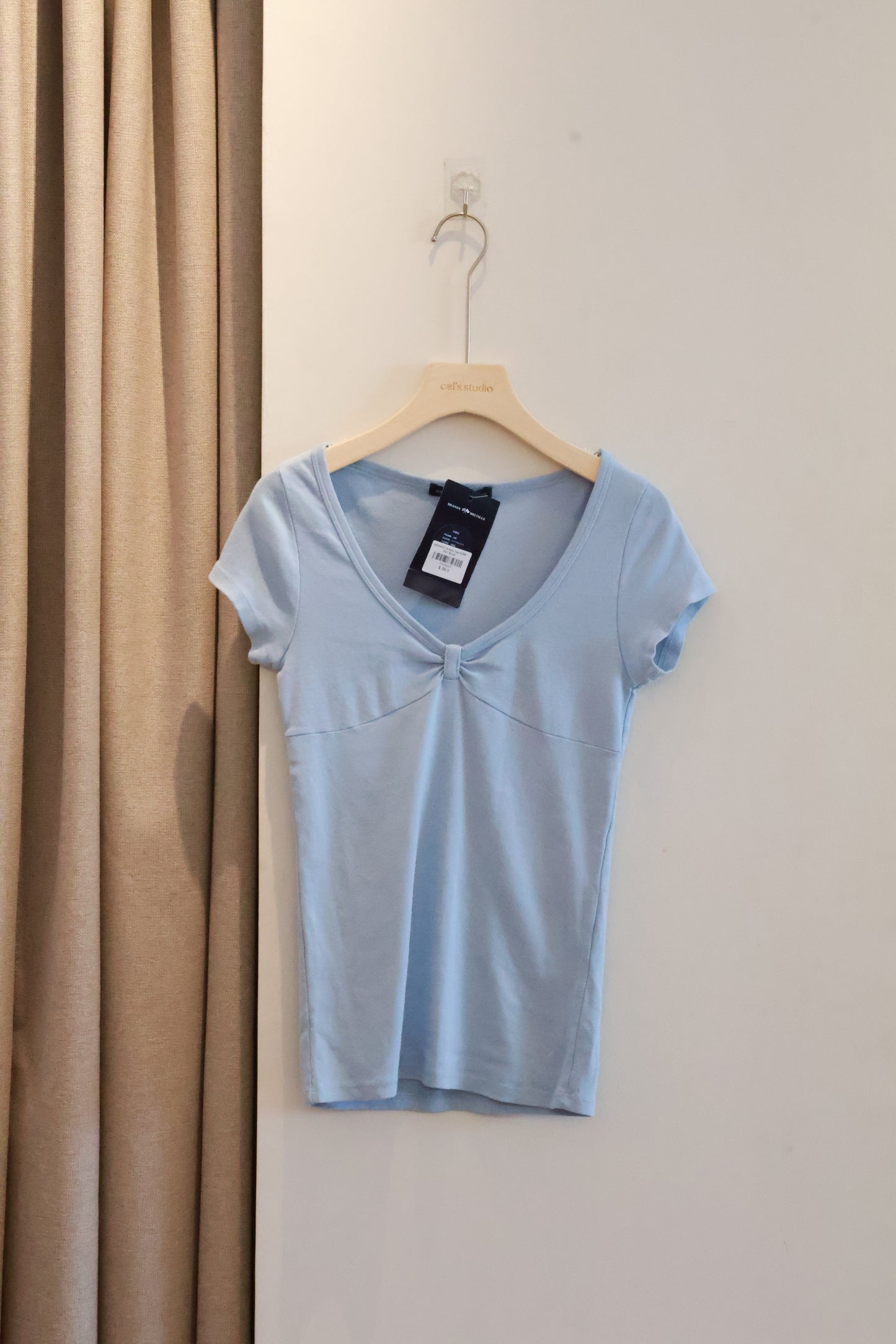 BRANDY Amara Top  -BOW -SKY BLUE
