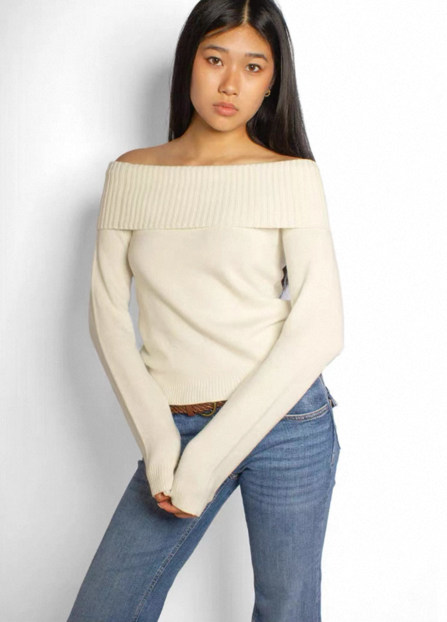 SUBDUED Off Shoulder Sweater - 005
