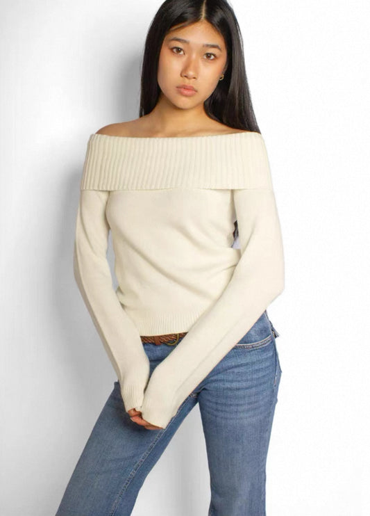 SUBDUED Off Shoulder Sweater - 005