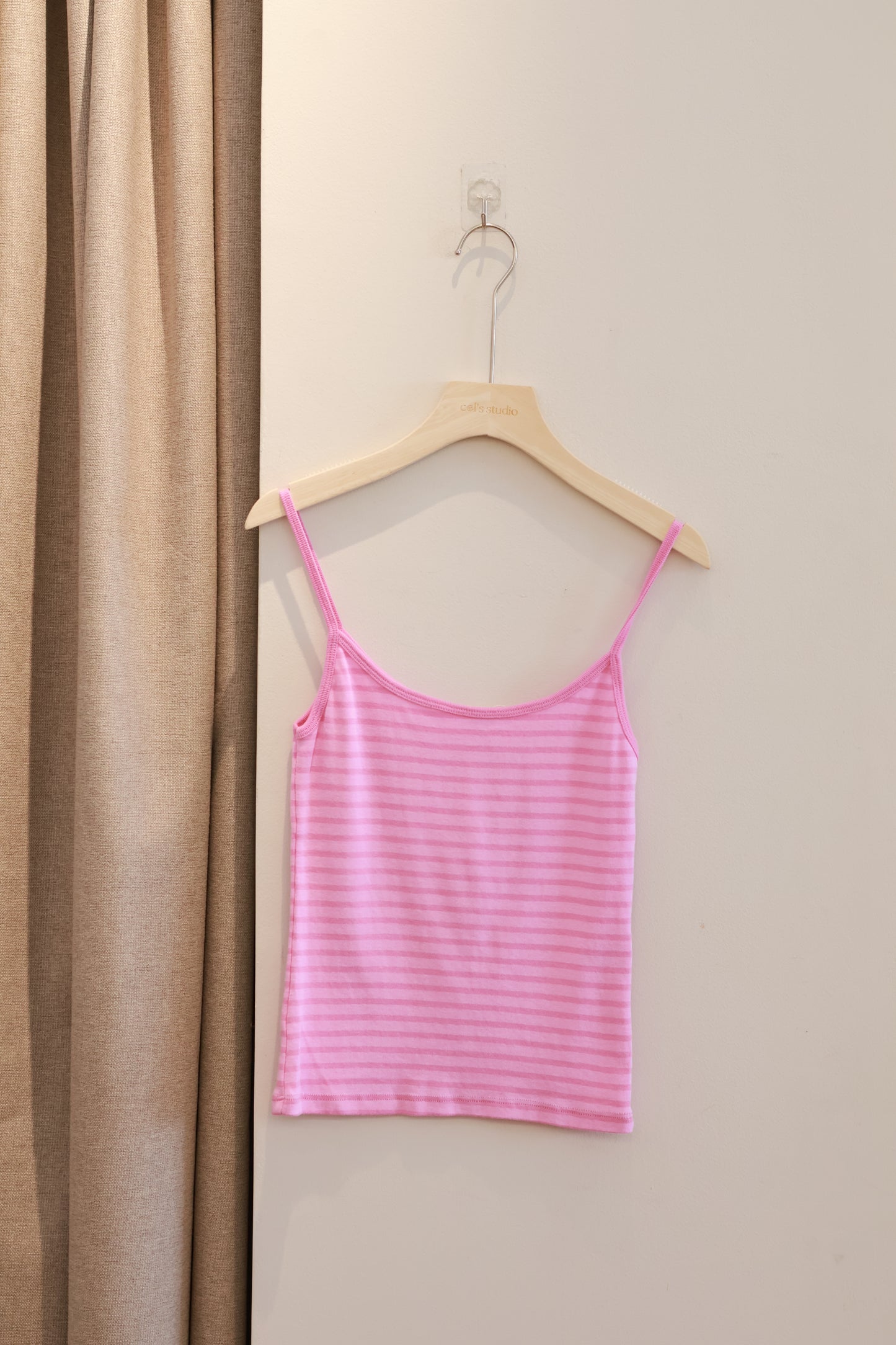 BRANDY Skylar Striped Tank  -PINK