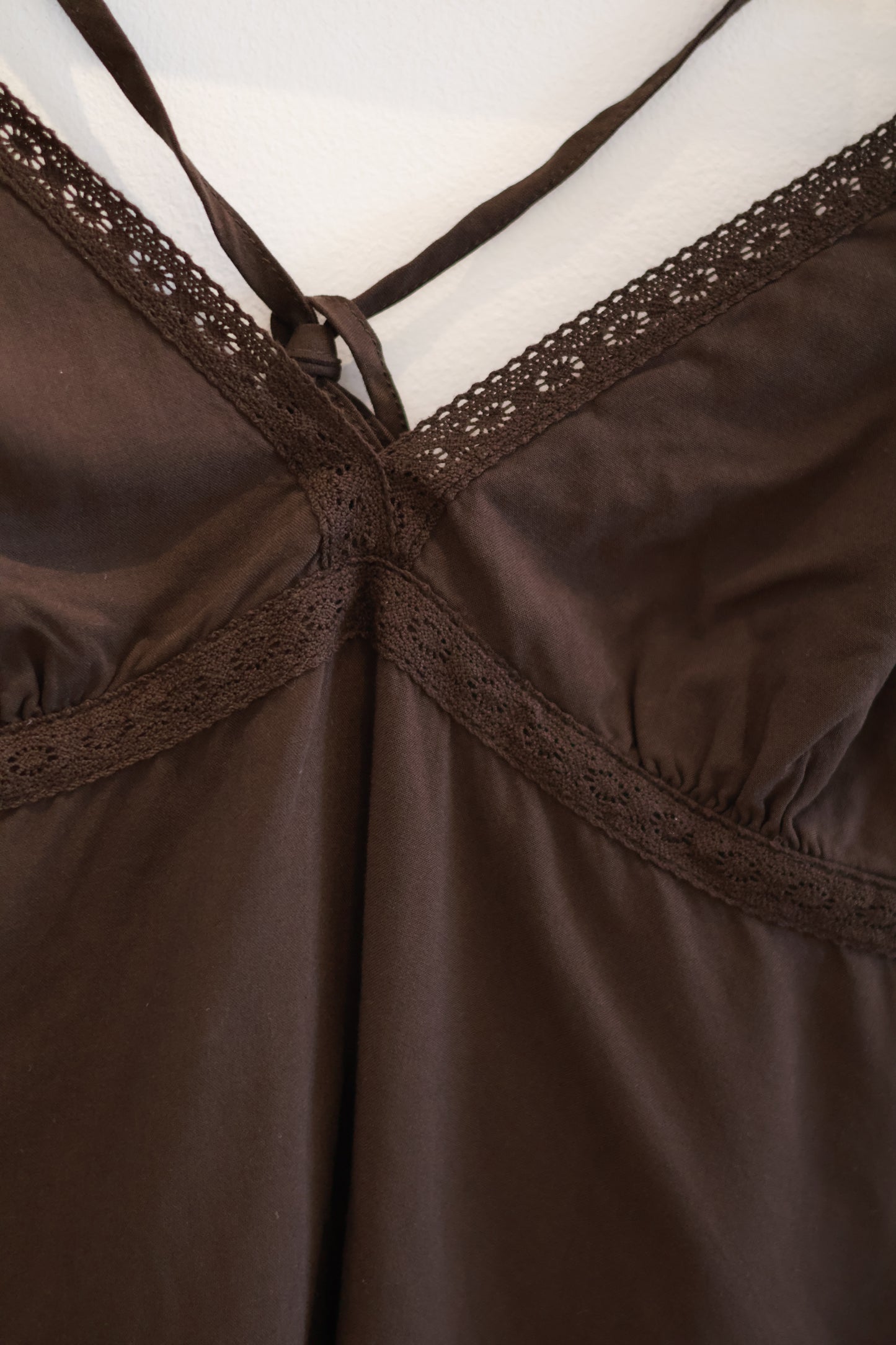 BRANDY Edith Halter Tank - Dark Brown