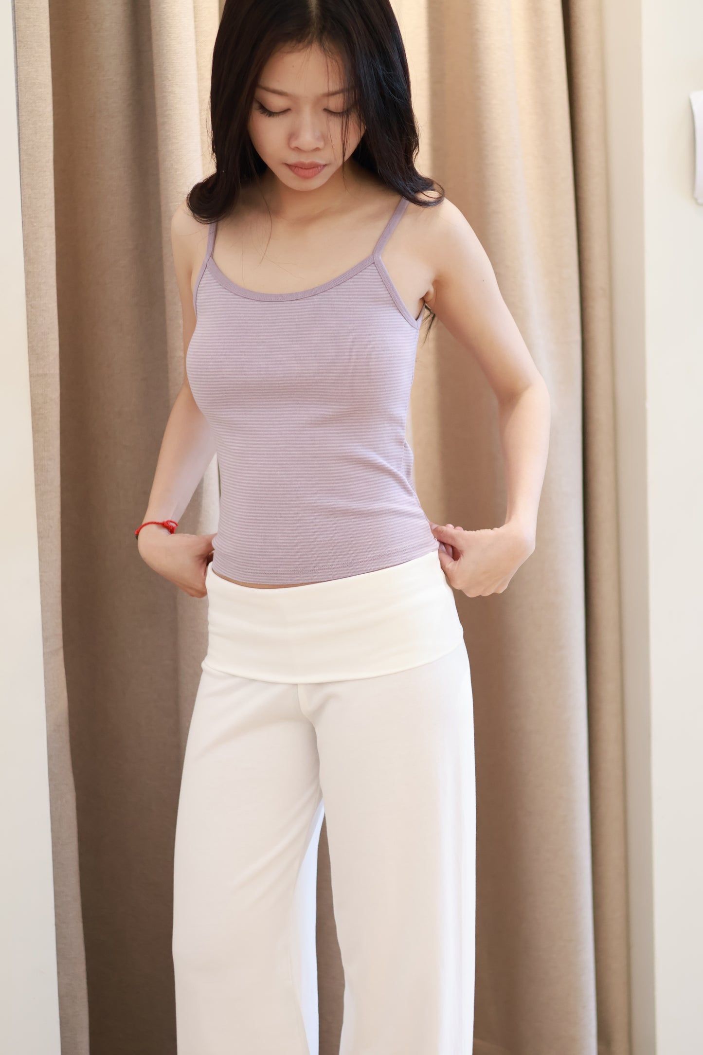 BRANDY Skylar Striped Tank - Purple Grey