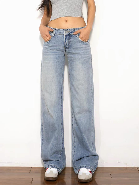 Light Wash Petite Straight Jeans
