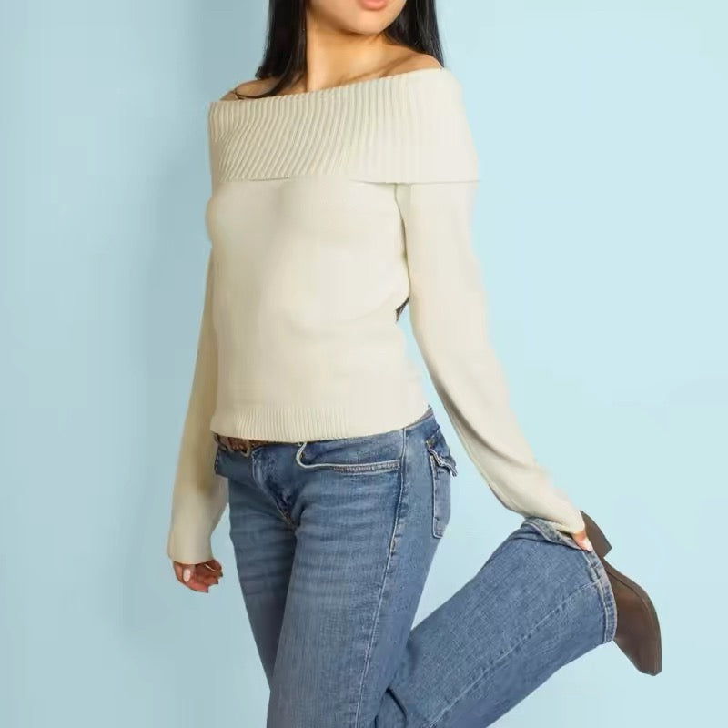 SUBDUED Off Shoulder Sweater - 005
