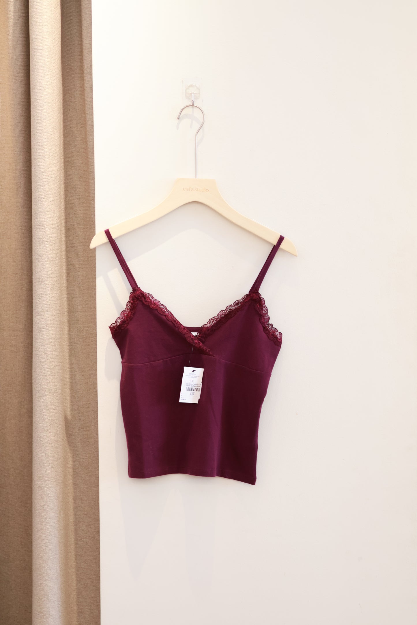 COTTON ON Dreamy Soft Triangle Bra Blackcurrant - XS