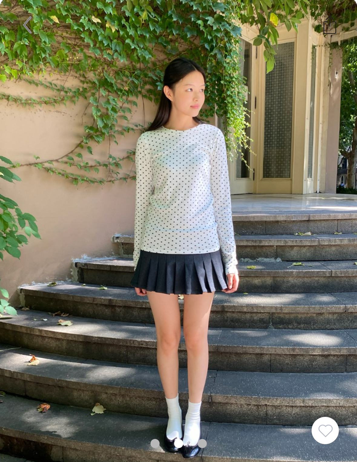 BRANDY MELVILLE Ainsley Polka Dots Top
