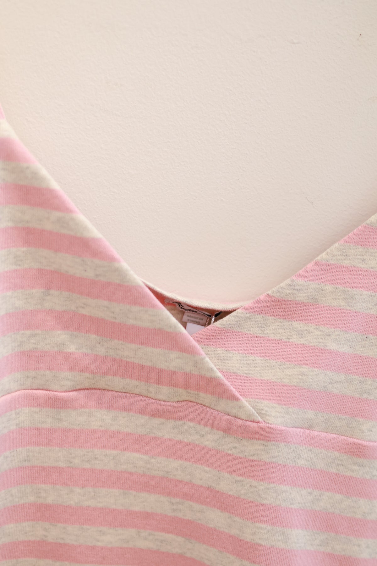 SUBDUED Striped V-Neck Tank - Pink Stripe