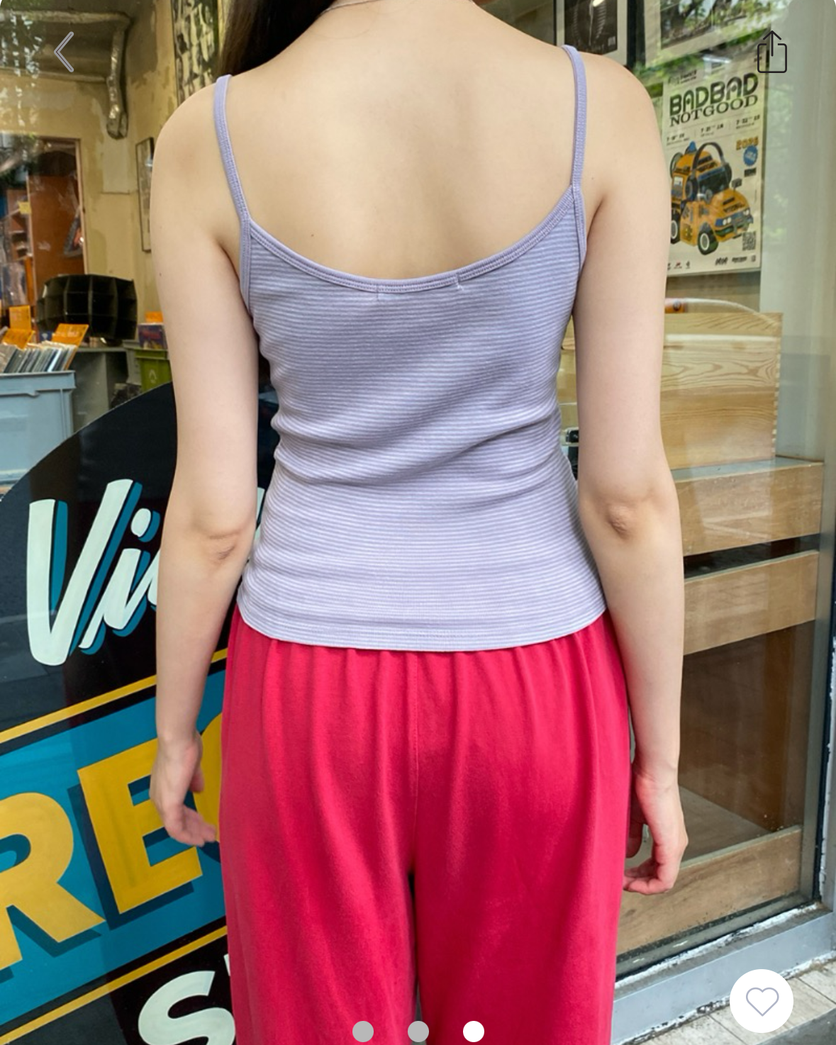 brandy Skylar Striped Tank- Purple Grey