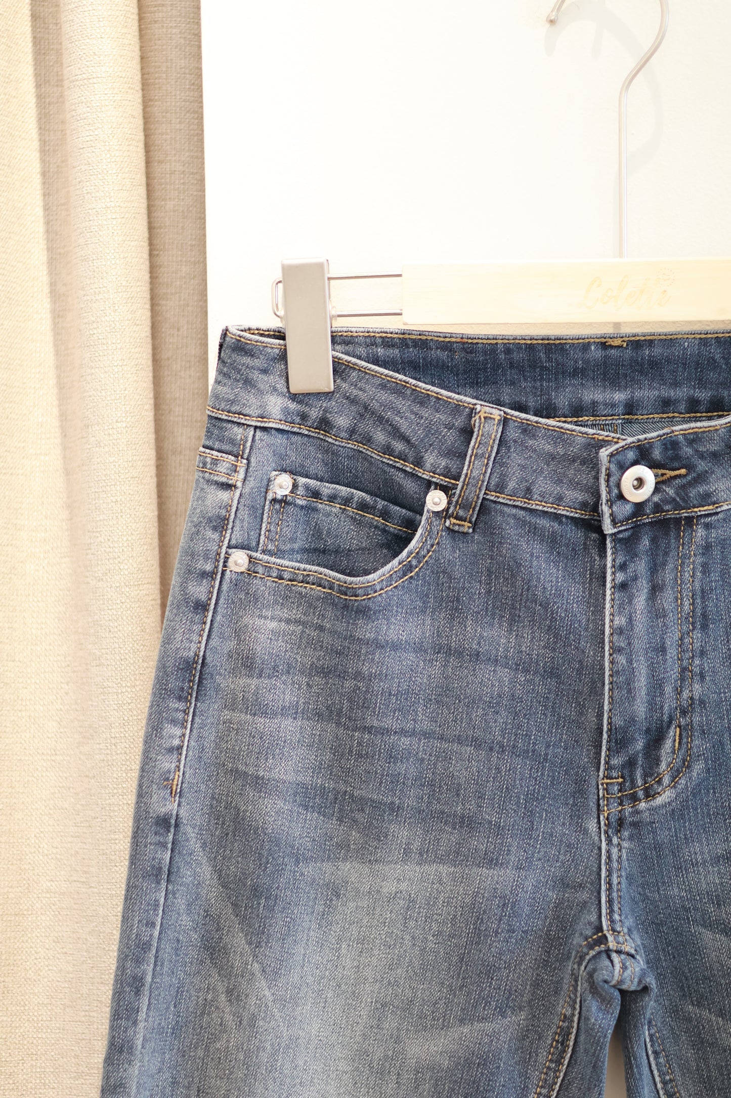 Blue Gray Tall Straight Jeans