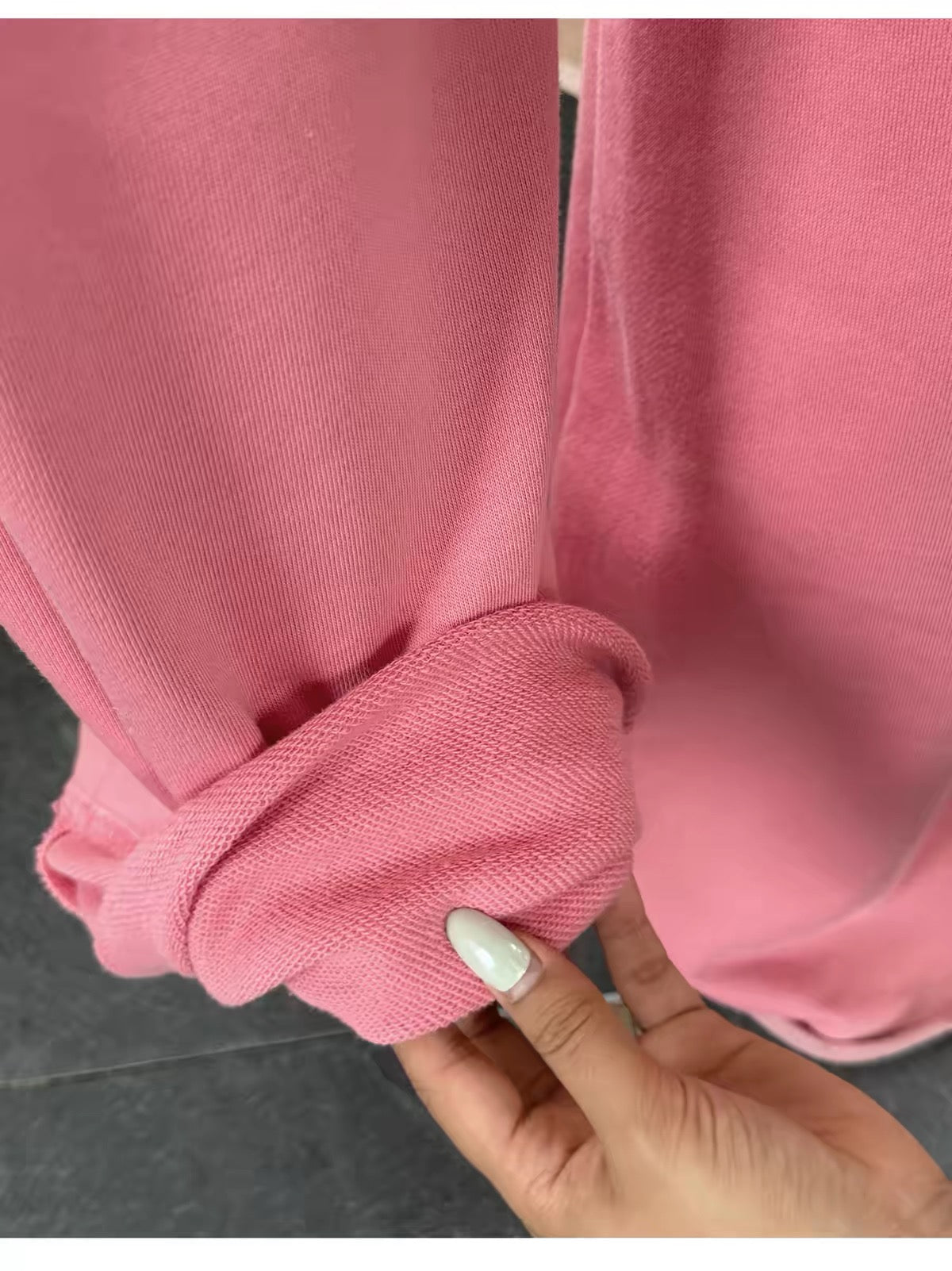 AUD Drawstring Wide-Leg Casual Pants -PINK