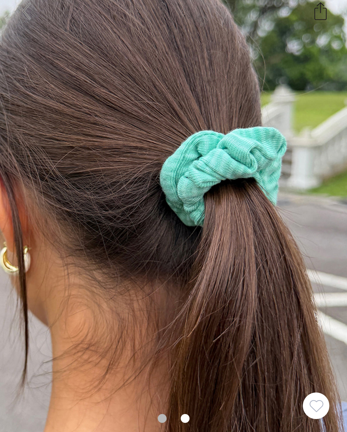 BRANDY Striped Scrunchie -  -GREEN