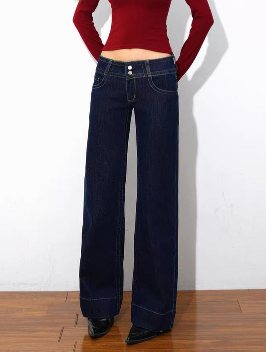 Dark Navy Low Waist Jeans