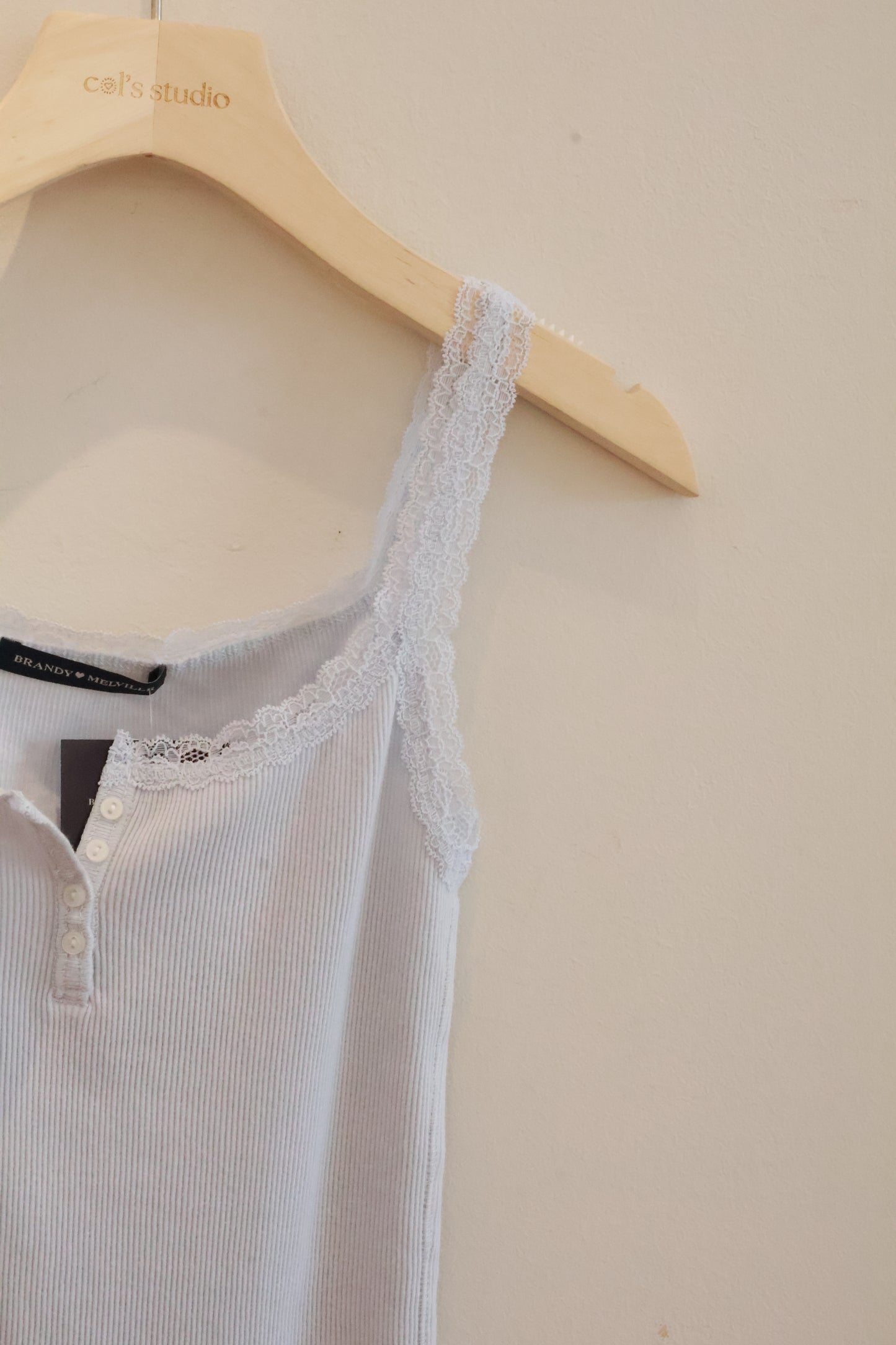 BRANDY Amaya Lace Tank- LIGHT BLUE