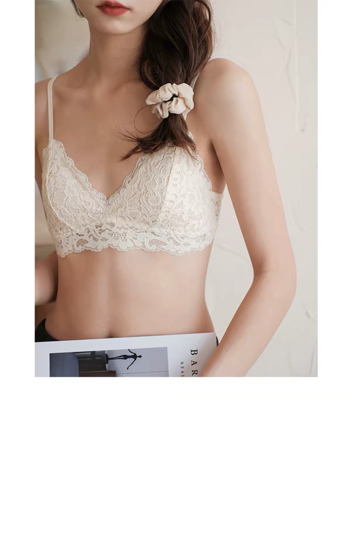 French Lace Crochet Bra
