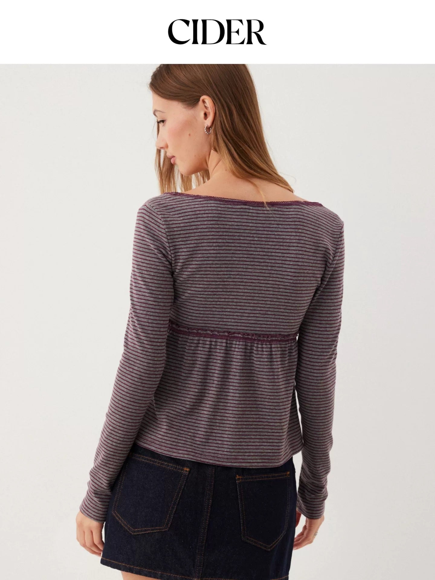 CIDER RED STRIPED LONG SLEEVE