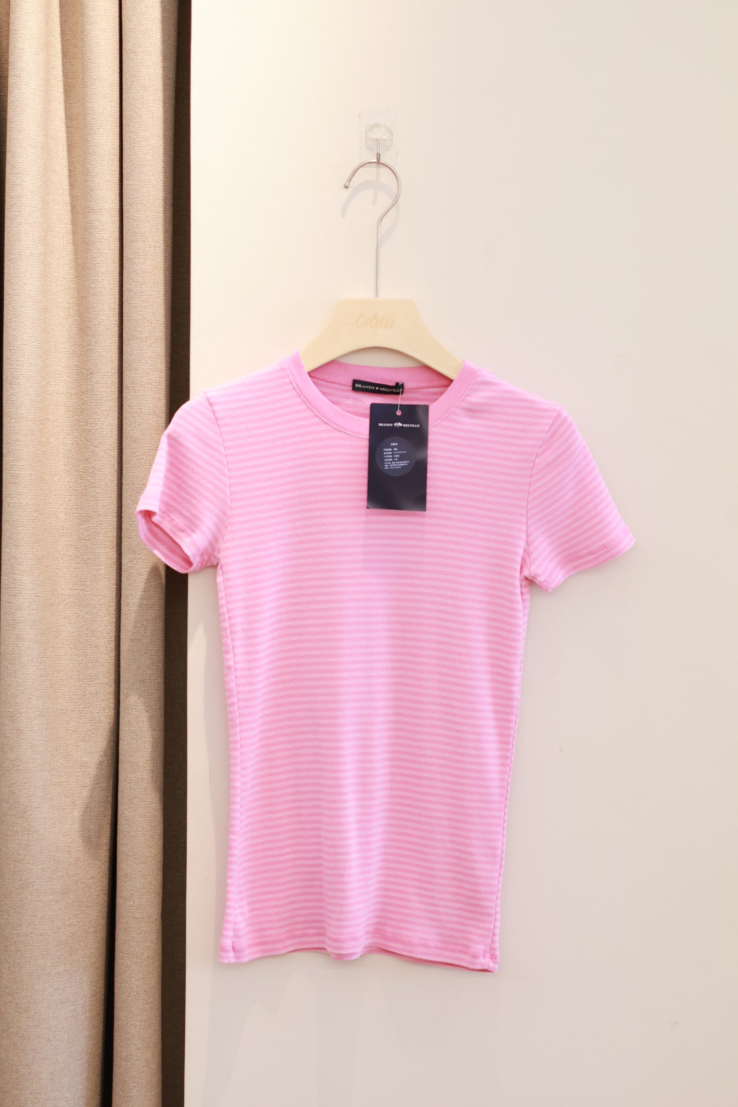 BRANDY Hailie Striped Top- PINK