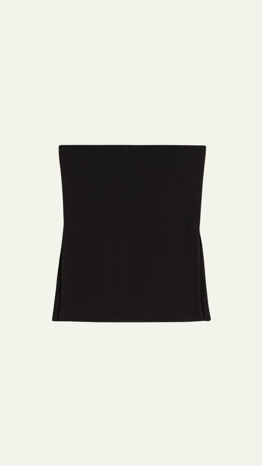 Black side cut tube top