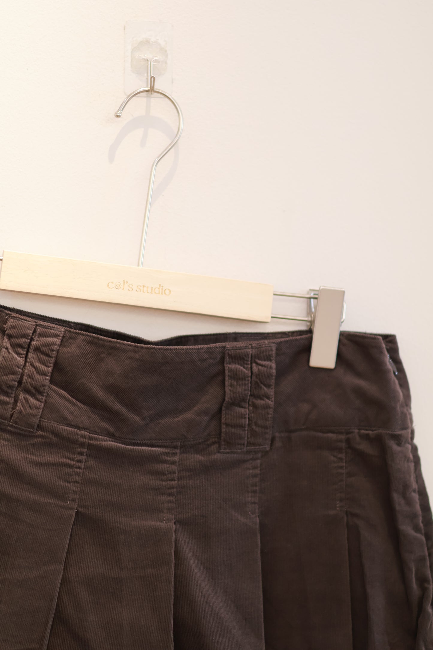 BRANDY Julietta Corduroy Skirt - Dark Brown