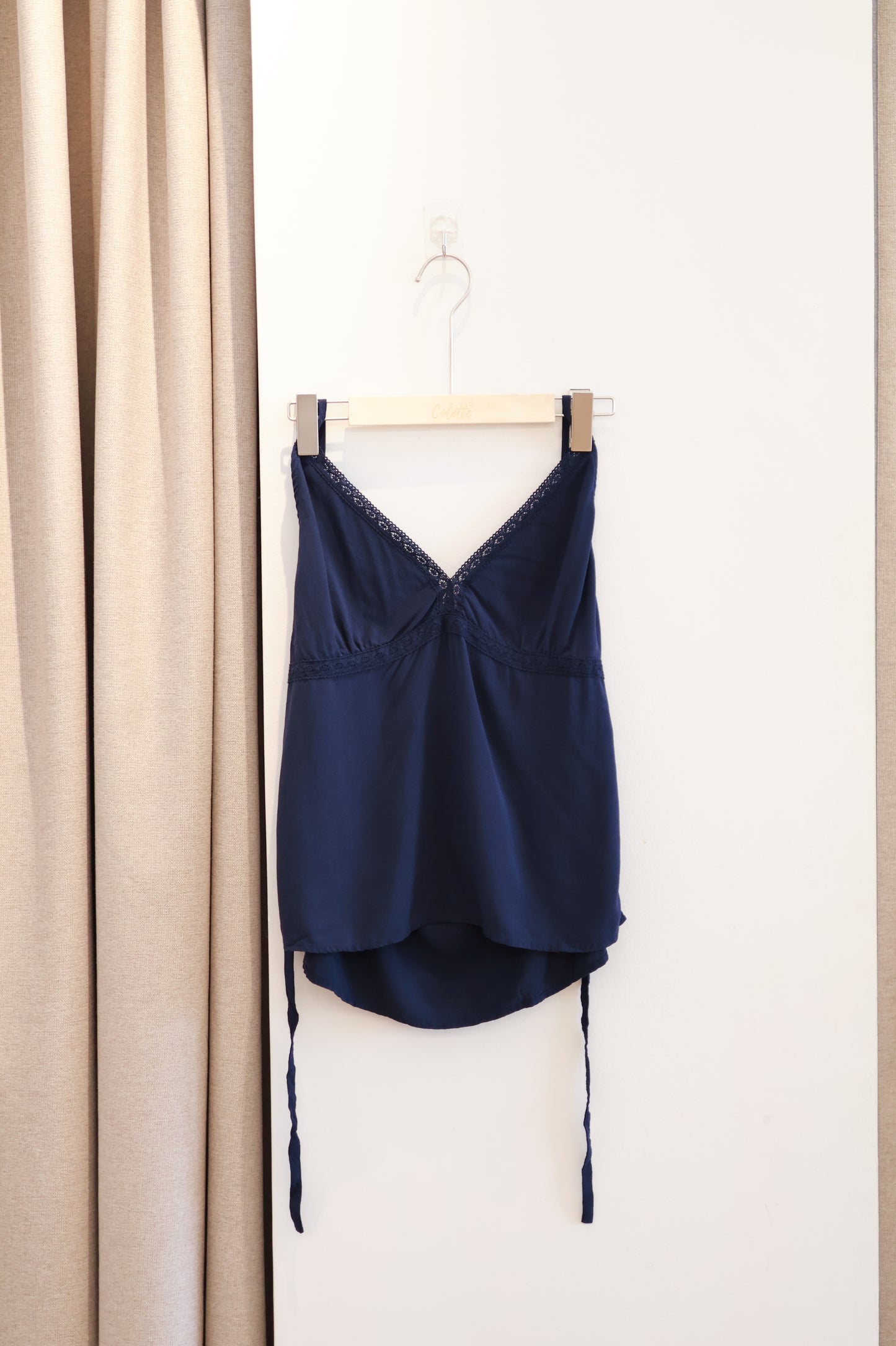BRANDY Edith Halter Tank - Navy