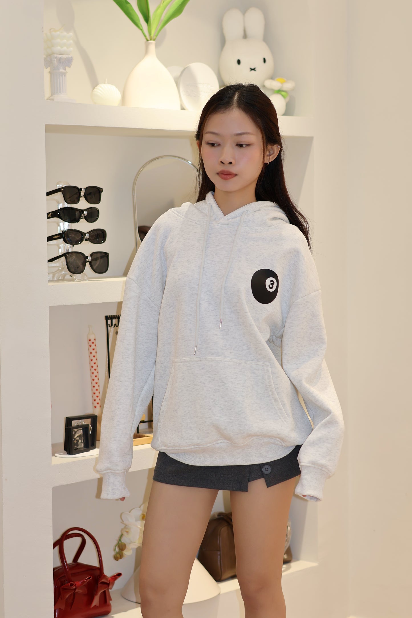 8ball gray hoodie