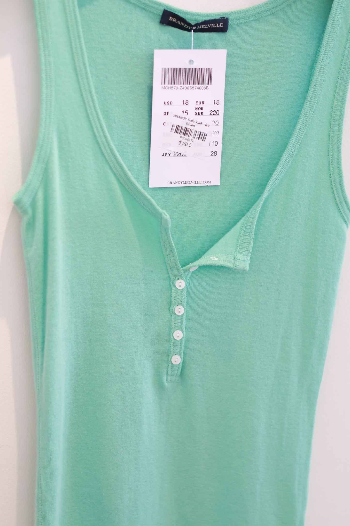BRANDY Dails Tank - Ice Green
