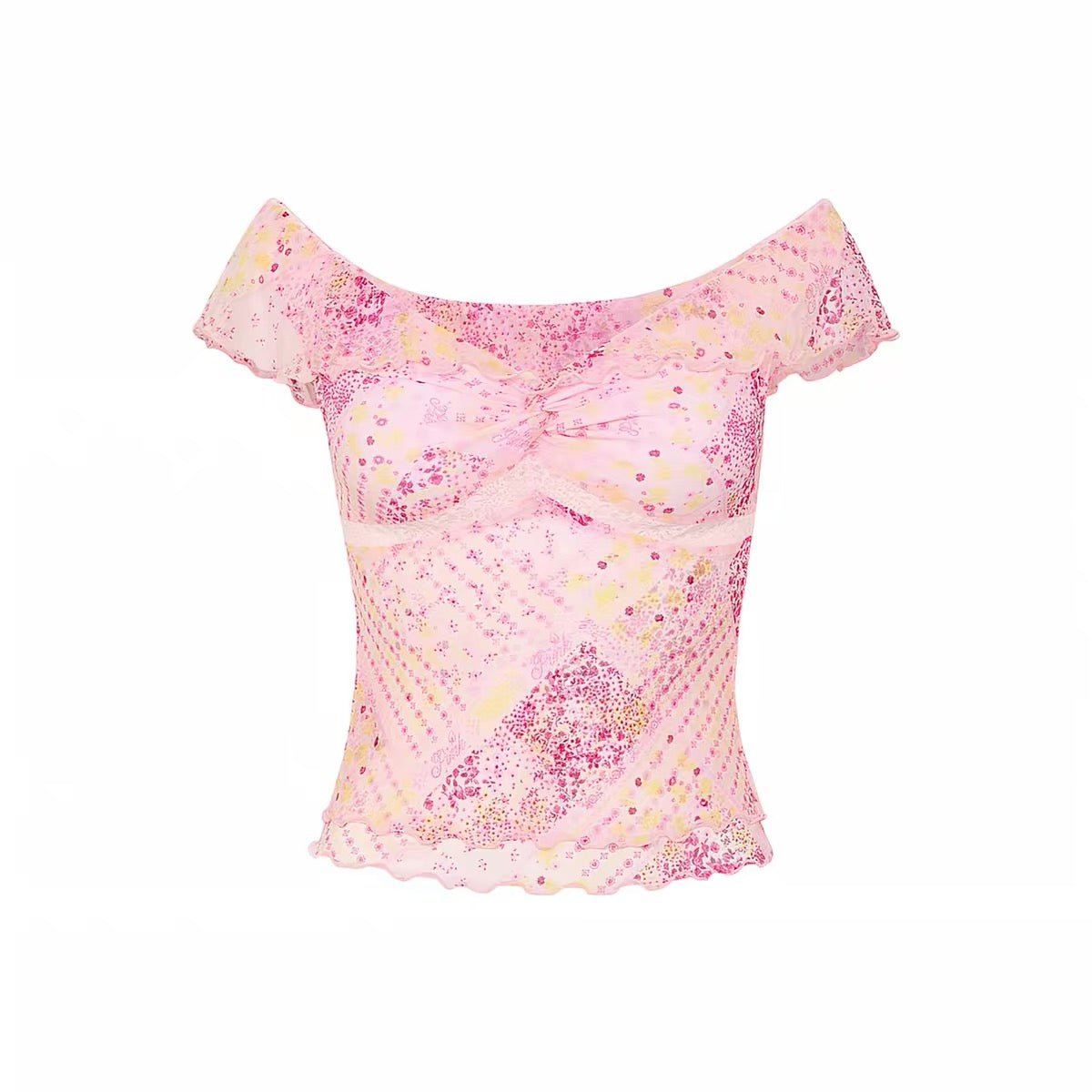 VICTORIA’S SECRET Pink Floral Lace Top