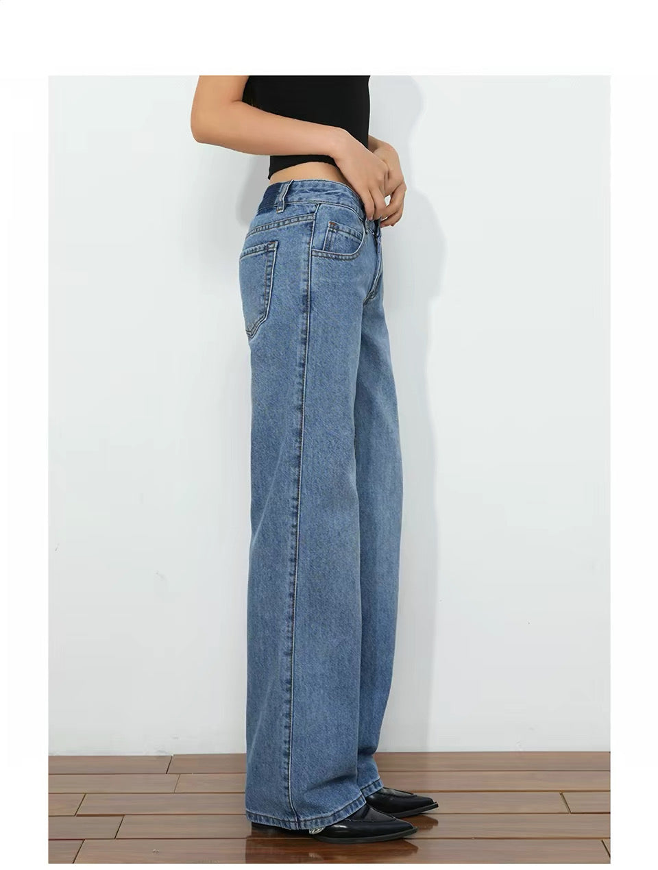 Light Wash Straight Jeans