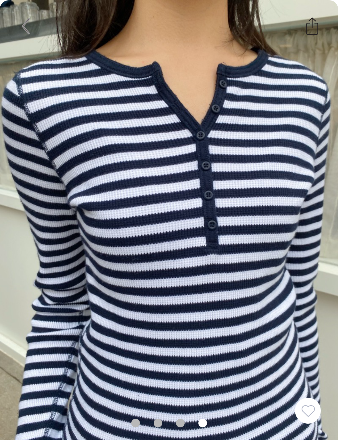 BRANDY Zelly Striped Top  -NAVY