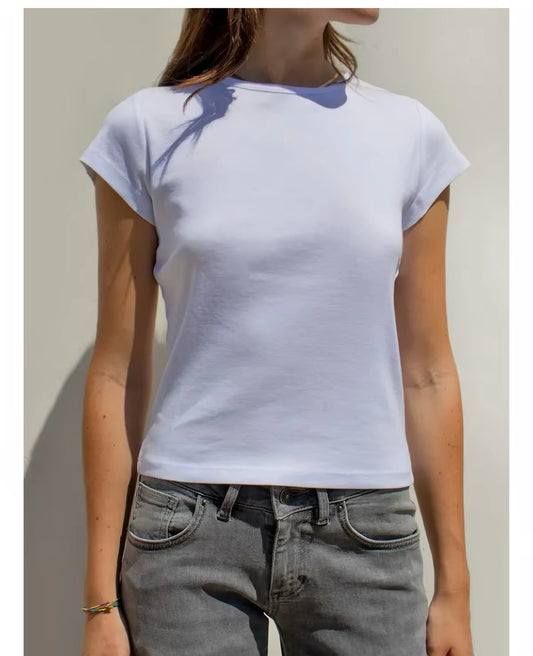 SUBDUED Round Neck Fitted T-Shirt