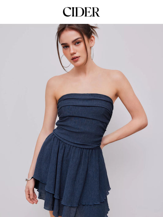CIDER NAVY TUBE DRESS