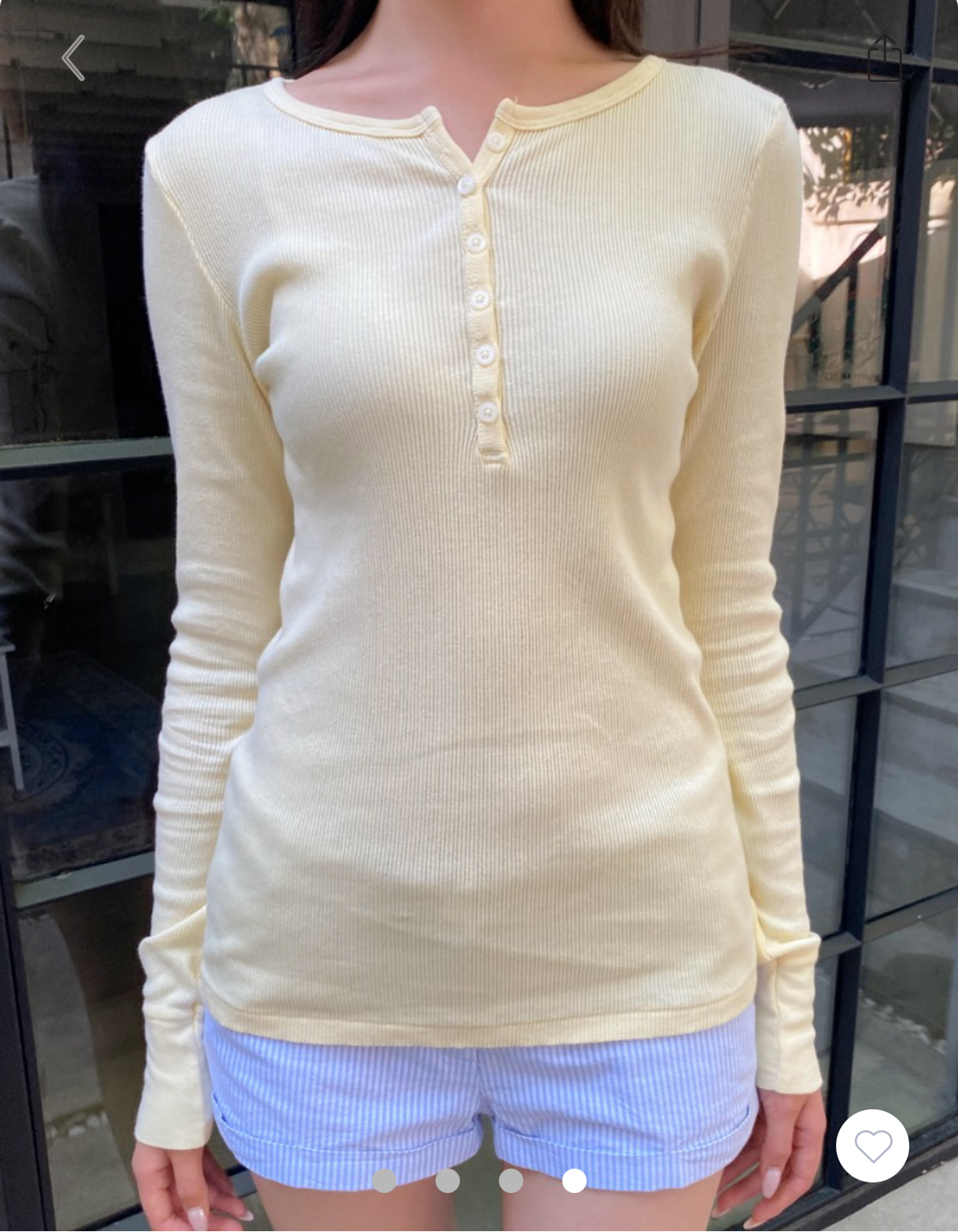 BRANDY MELVILLE Zelly Top  -YELLOW