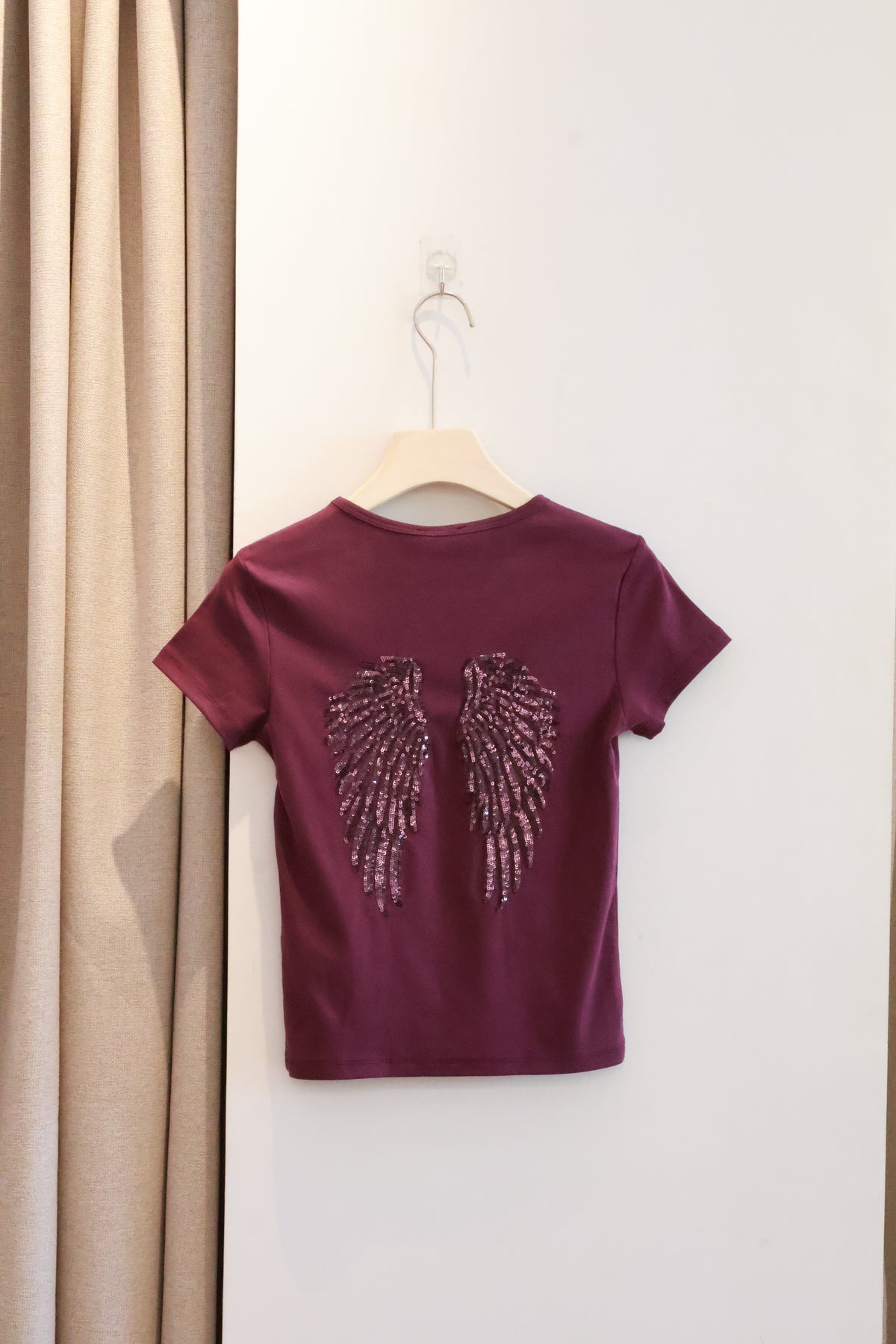 SUBDUED Plum Purple WINGS Tee