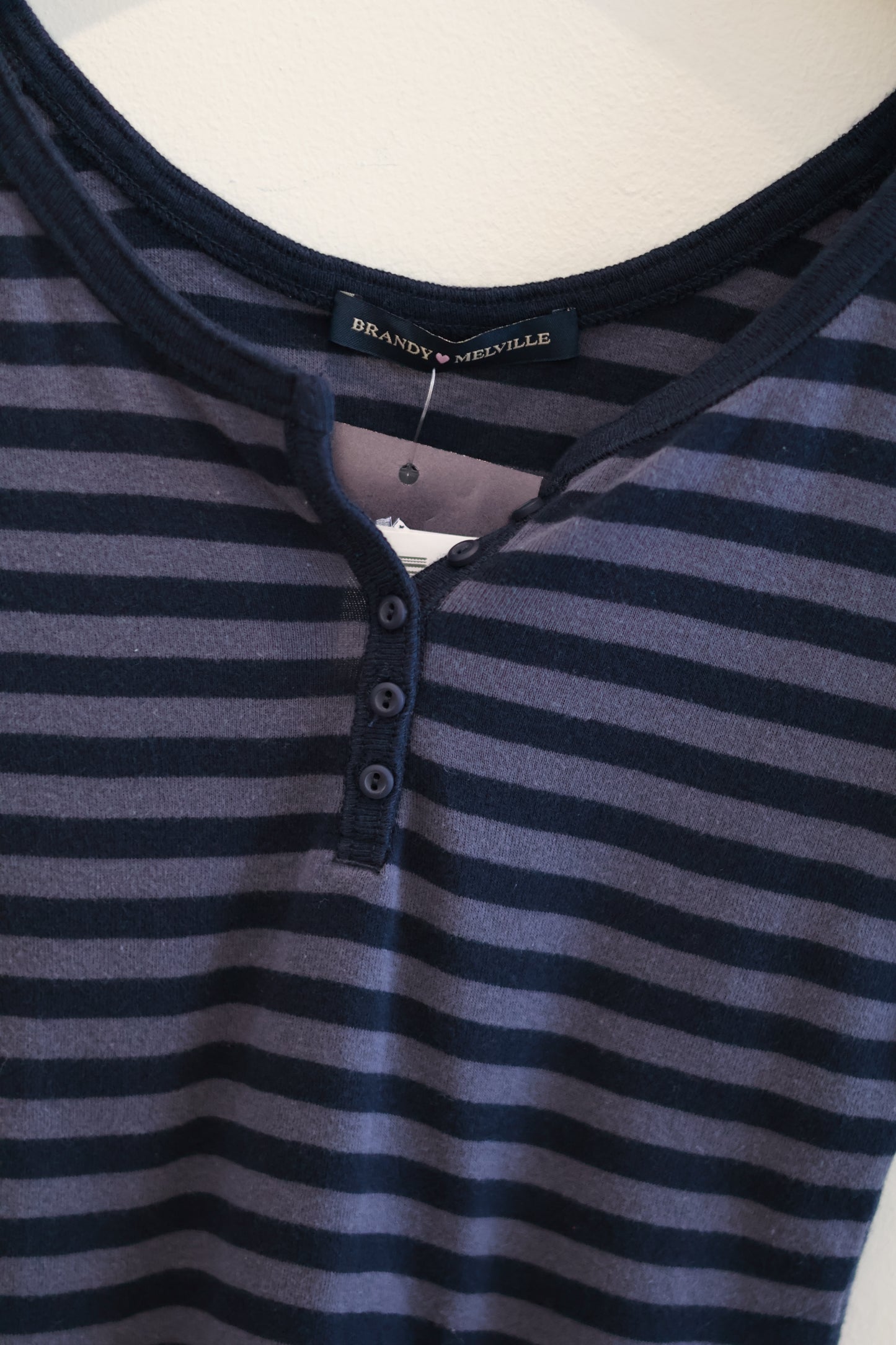 BRANDY Ginny Striped Top - Navy