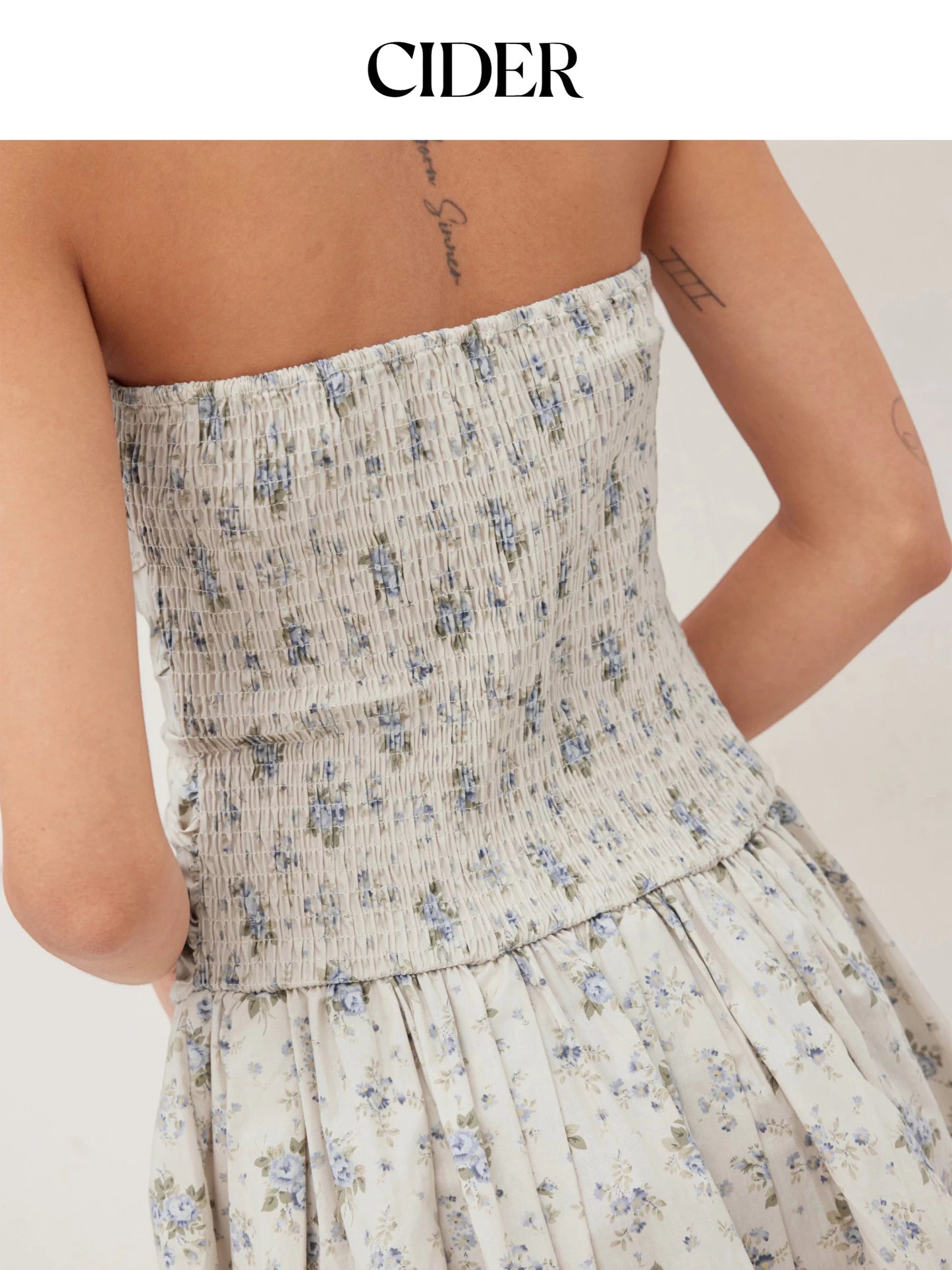 CIDER FLORAL TUBE TOP