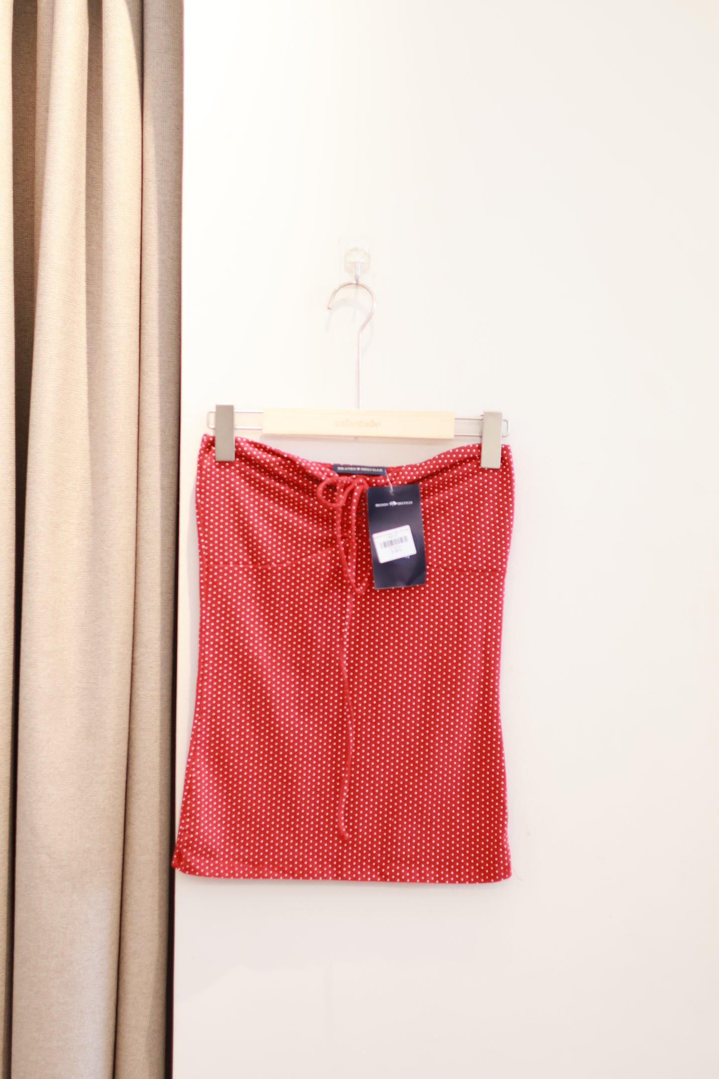 BRANDY Amelia Polka Dot Top - Red / S
