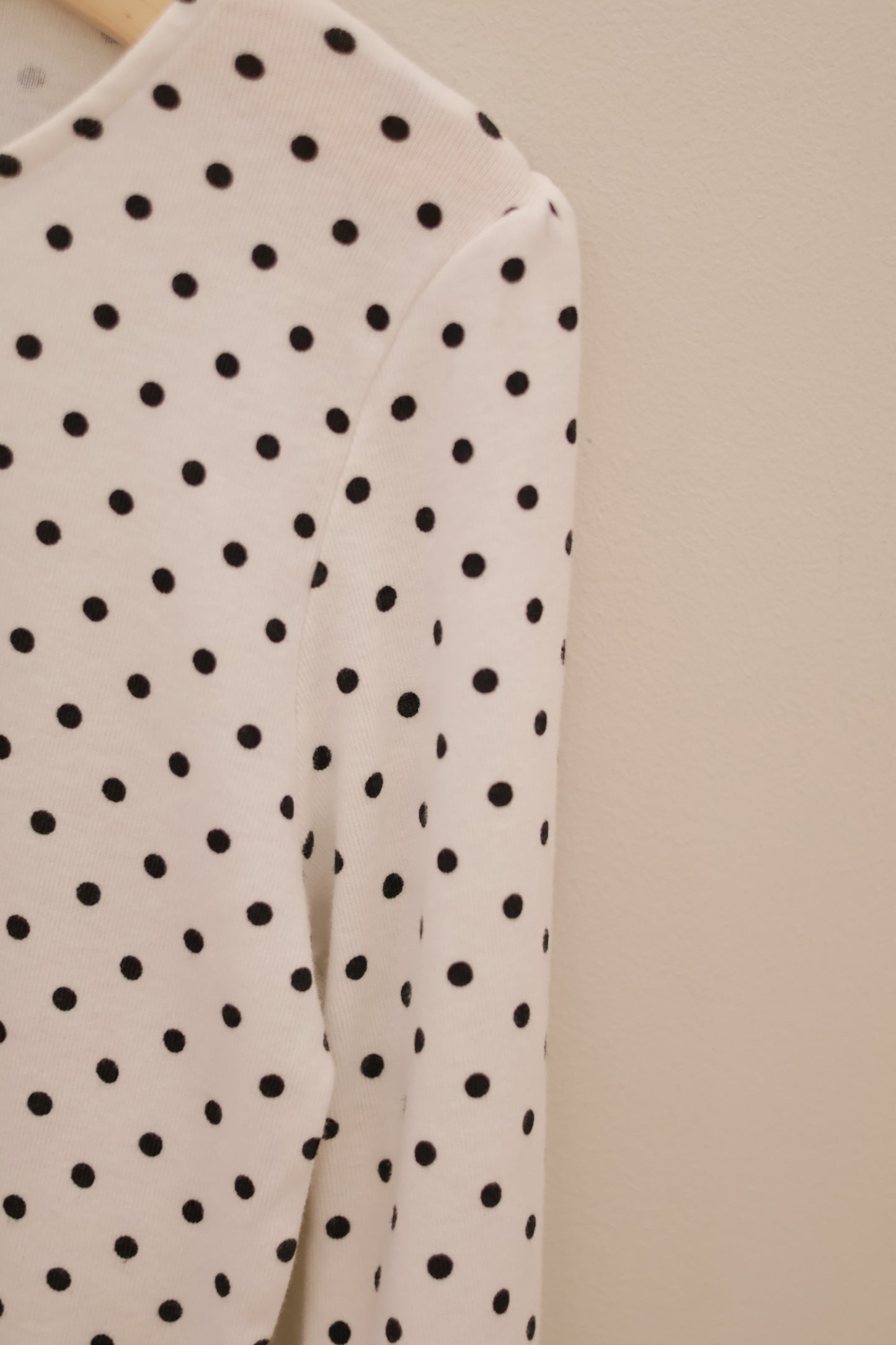 BRANDY Jennie Polka Dots Top - White