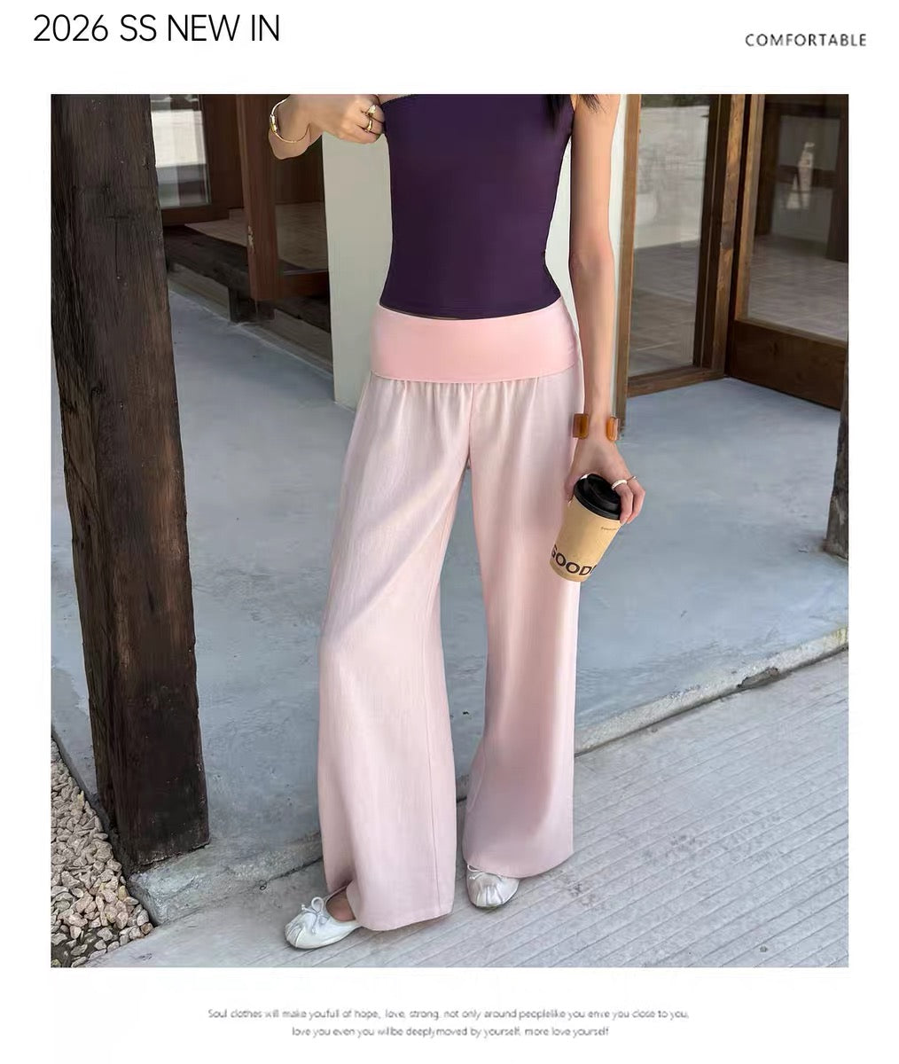 AUD Pink FOLDOVER Pants