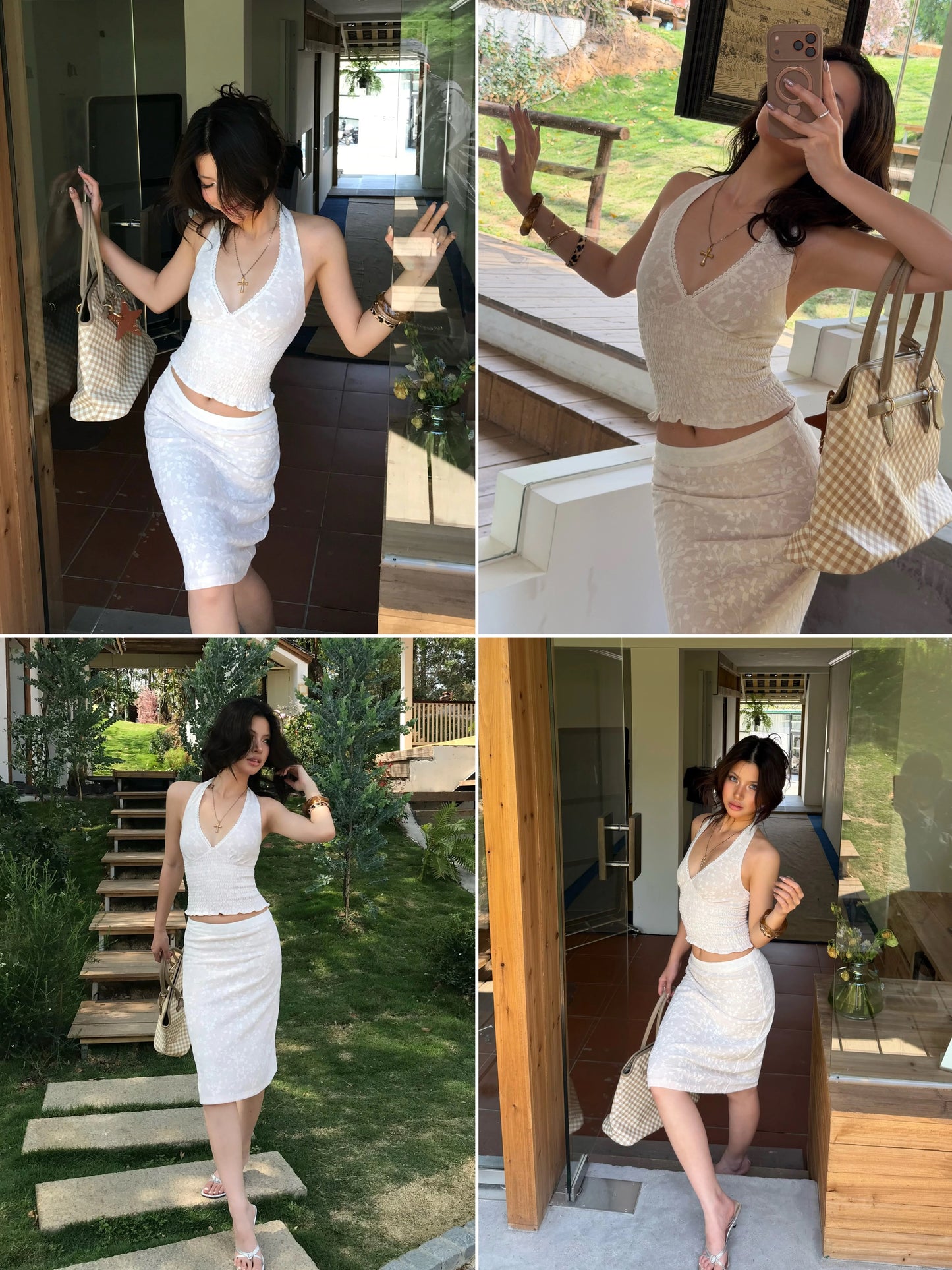 AUD beige halter top