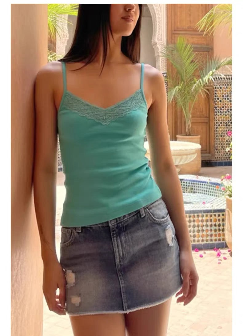 SUBDUED TEAL Basic Cami Tank