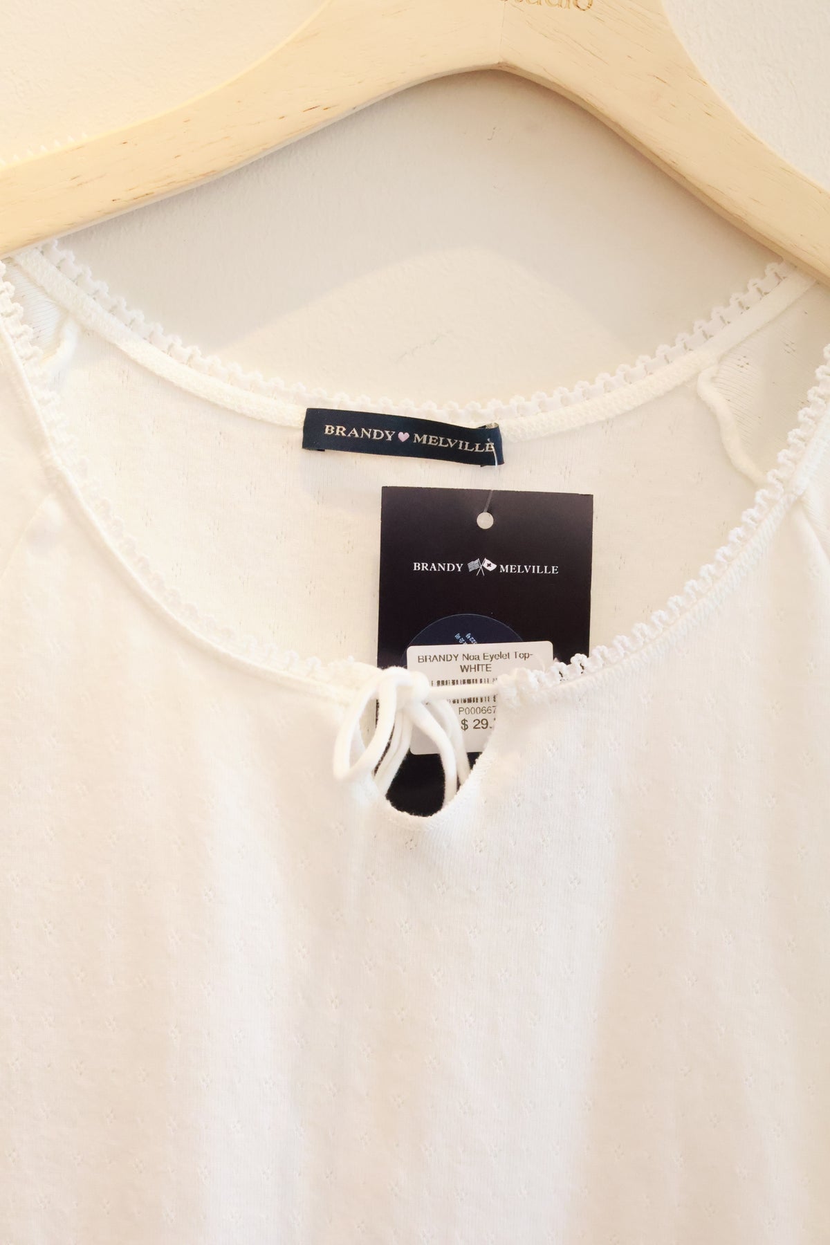 BRANDY Noa Eyelet Top- WHITE
