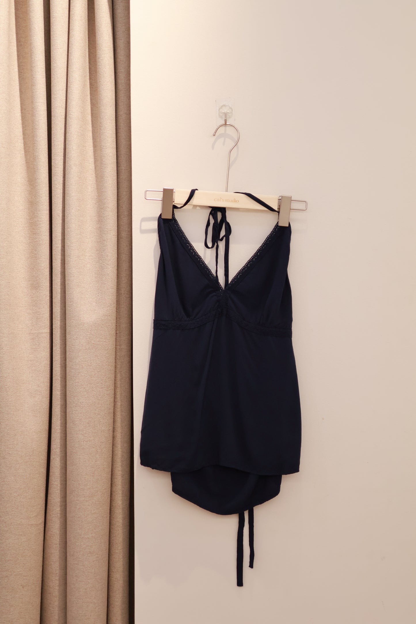 BRANDY Edith Halter Tank - Navy
