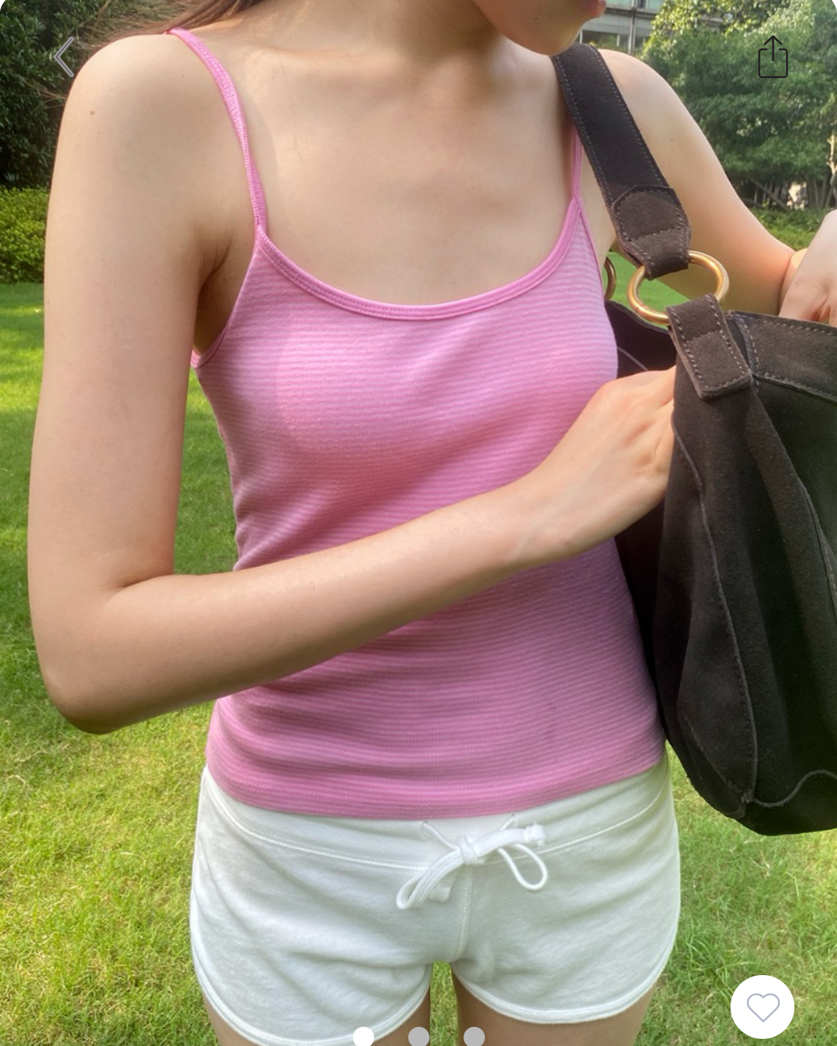 brandy Skylar Striped Tank- small pink