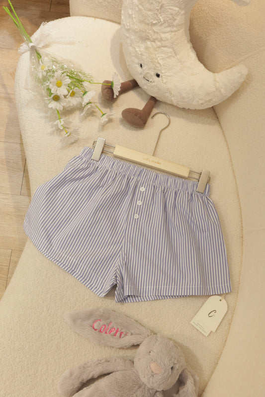 THICK BLUE STRIPES SUMMER SHORTS