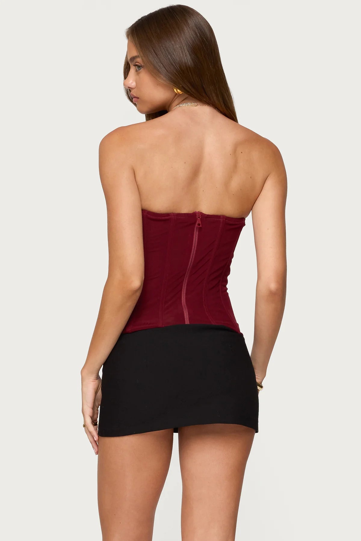 Edikted Guinivere Smocked Strapless Corse