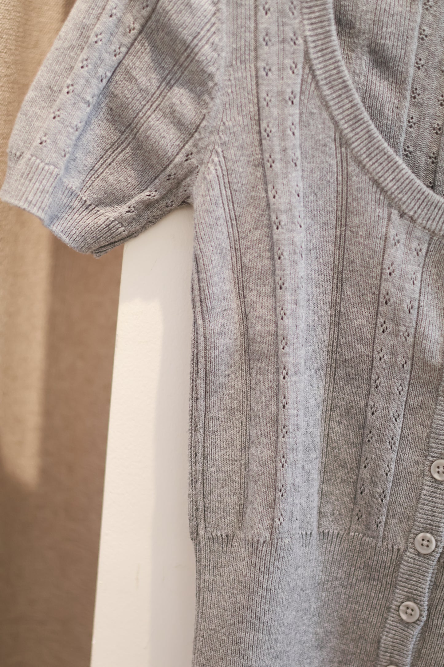 BRANDY Zelly Eyelet Top - Grey