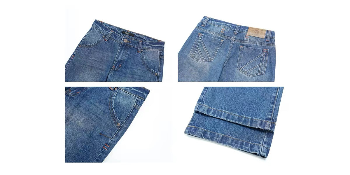 AUD Deep Blue Low-Waist Jeans
