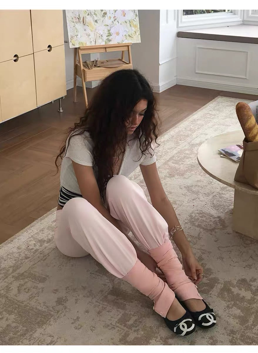 AUD Pink Micro Flare Pants