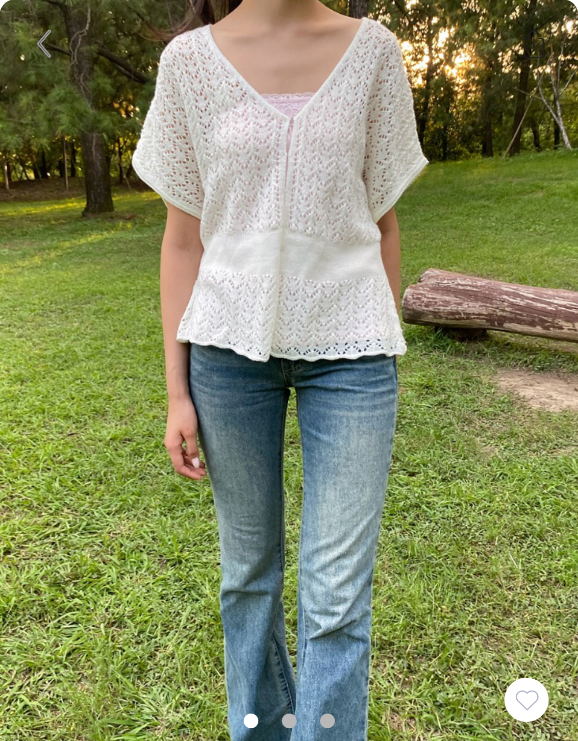 BRANDY MELVILLE Aislin Cardigan- WHITE