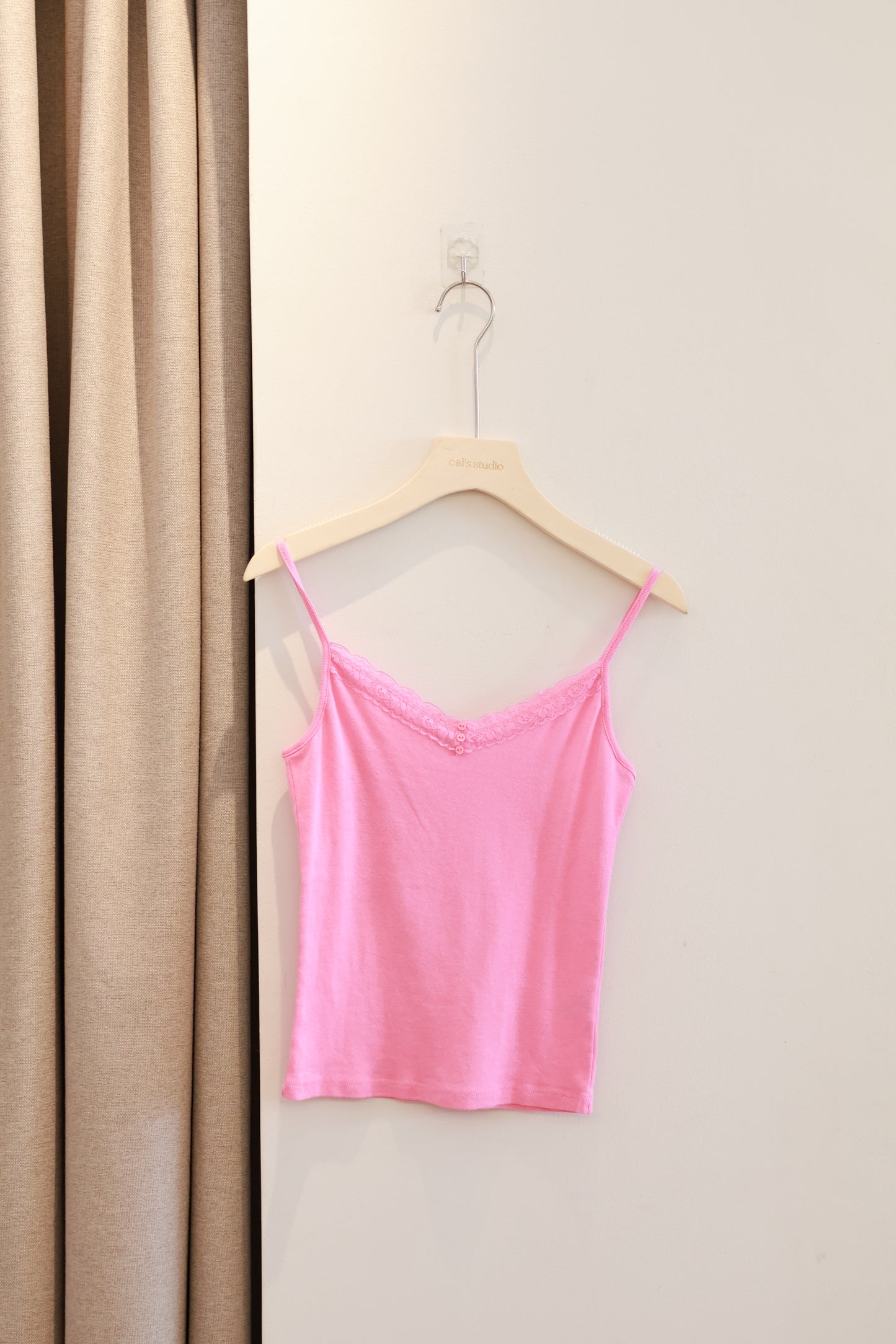 BRANDY Arden Lace Tank  -PEACH PINK