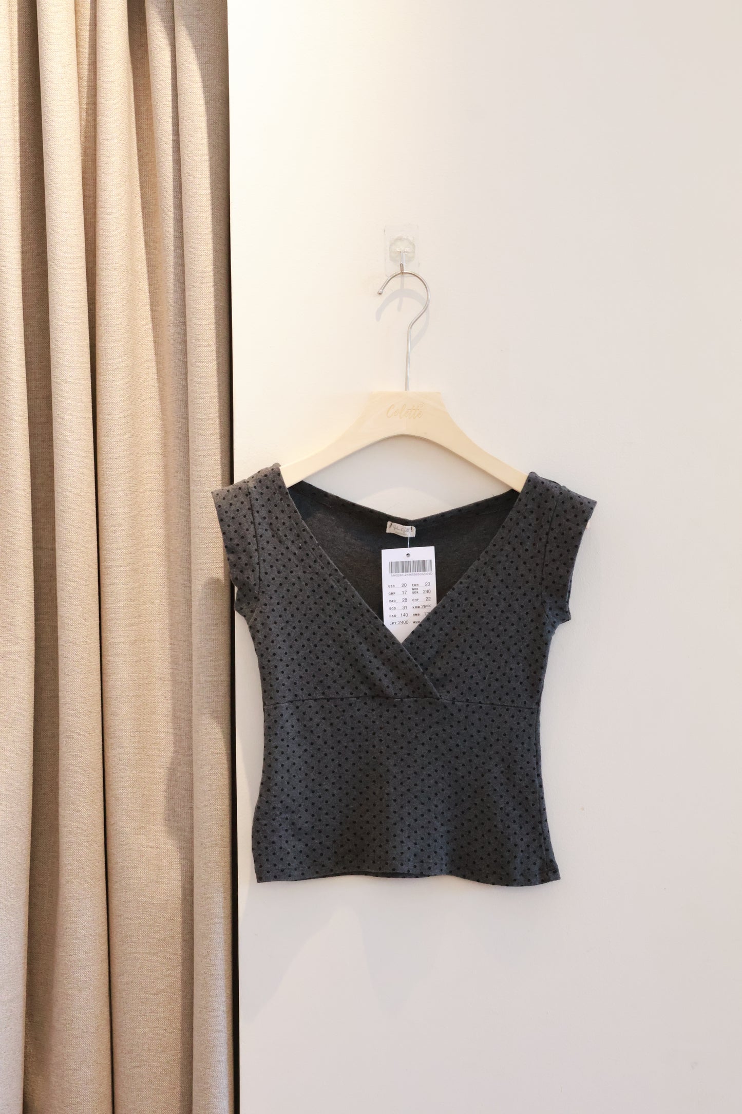 BRANDY Amara Polka Dots Tank  - DARKGRAY